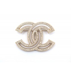 NEUF BROCHE CHANEL LOGO CC STRASS 1 