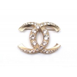 NEUF BROCHE CHANEL LOGO CC STRASS 1 