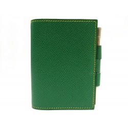 NEUF PORTE AGENDA HERMES REPERTOIRE CUIR EPSON VERT ET STYLO EN ARGENT 925 435€