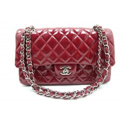 SAC A MAIN CHANEL 2.55 TIMELESS 26 CM EN CUIR VERNI MATELASSE ROUGE BAG 4260€