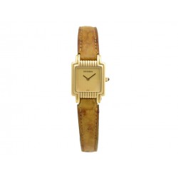  MONTRE BOUCHERON REFLET EN OR JAUNE 18K BRACELET EN CUIR AUTRUCHE 