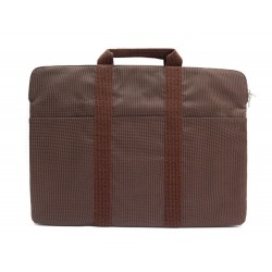 NEUF PORTE DOCUMENTS HERMES SACOCHE FOURRE TOUT 53 CM TOILE MARRON WALLET 895€