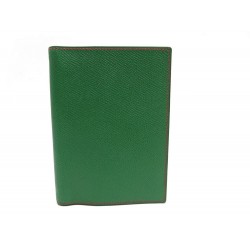 NEUF COUVERTURE D'AGENDA HERMES SIMPLE GM EN CUIR VERT & ROUGE DIARY COVER 292€