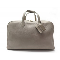 SAC DE VOYAGE A MAIN HERMES VICTORIA 50 CUIR TOGO GRIS TAUPE HAND BAG 4500€