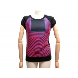 NEUF HAUT HERMES TWILLAINE CIRCUIT 24 M 38 CACHEMIRE SOIE NOIR TSHIRT TOP 1895€