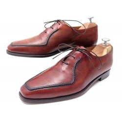 CHAUSSURES BERLUTI RICHELIEU 8 42 EN CUIR PATINE CICATRICES SCARS SHOES 1580€