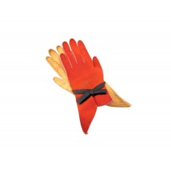 BROCHE HERMES GANTS CUIR 