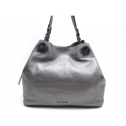 NEUF SAC KARL LAGERFELD CUIR ARGENTE 