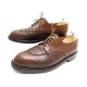 CHAUSSURES JM WESTON 598 DERBY DEMI CHASSE 8.5E 42.5 EN CUIR MARRON SHOES 750€