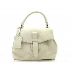 NEUF SAC A MAIN LANCEL CHARLIE MM A06837 EN CUIR ECRU BLANC LEATHER BAG 1290€