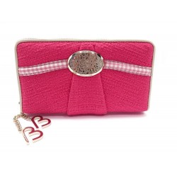 NEUF PORTEFEUILLE COMPAGNON LANCEL BRIGITTE BARDOT A04986 ROSE SAC WALLET 295€