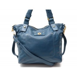 NEUF SAC A MAIN MARC BY MARC JACOBS BANDOULIERE EN CUIR BLEU HAND BAG TOTE 250€