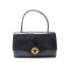 VINTAGE SAC A MAIN HERMES BOUTONNIERE EN CUIR DE CROCODILE NOIR BLACK PURSE BAG