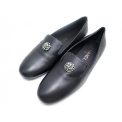 NEUF CHAUSSURES CHANEL MOCASSINS G30637 37.5 NOIR BROCHE GRIPOIX FLAT SHOES 720€