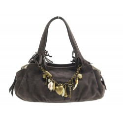 SAC A MAIN CHLOE BRELOQUES EN DAIM MARRON POCHETTE CHARMS SUEDE HAND BAG 1090€