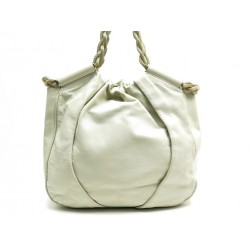 SAC A MAIN CHRISTIAN LOUBOUTIN CABAS CHAINE EN CUIR CREME LEATHER HAND BAG 1090€