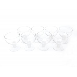 NEUF LOT DE 8 VERRES LALIQUE COUPELLES H 7 CM EN CRISTAL GLASSES CUPS 660€