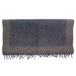 NEUF ECHARPE HERMES CACHEMIRE ET LAINE ANTHRACITE ET MARRON CASHMERE SCARF 405€