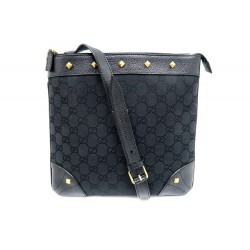 SAC A MAIN POCHETTE TOILE GUCCI NOIR 