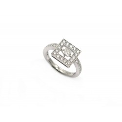 BAGUE BOUCHERON AVA CARRE T51 OR BLANC 35 DIAMANTS 0.58CT DIAMONDS RING 8100€