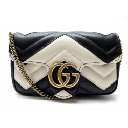 NEUF SAC A MAIN GUCCI SUPER MINI GG MARMONT CUIR MATELASSE 476433 HAND BAG 750€