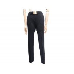  NEUF PANTALON FENDI LAINE NOIR + CEINTURE 38 