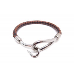 BRACELET HERMES JUMBO CUIR ET PALLADIE 