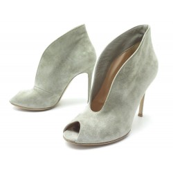 CHAUSSURES GIANVITO ROSSI VAMP 53260 ESCARPINS 36.5 IT 37 FR DAIM GRIS PUMP 810€