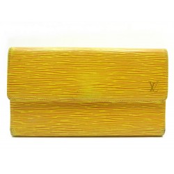 PORTEFEUILLE LOUIS VUITTON INTERNATIONAL EN CUIR EPI JAUNE LEATHER WALLET 550€