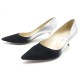 CHAUSSURES JIMMY CHOO 39 IT 40 FR ESCARPINS EN CUIR ARGENTE DAIM NOIR PUMP 495€