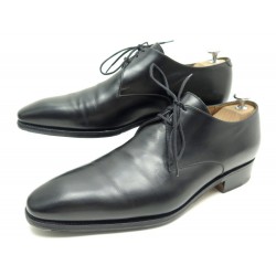 CHAUSSURES JM WESTON 437 CONTI 3 OEILLETS 7.5D 41.5 DERBY CUIR NOIR + BOITE 860€