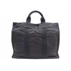 SAC A MAIN HERMES TOTO 42 CM GM EN TOILE GRIS GREY CANVAS HAND BAG 1300€