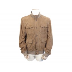 VESTE MARLBORO CLASSIC HOMME XL 56 58 EN DAIM MARRON BROWN DEER JACKET 300€