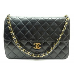 SAC A MAIN CHANEL TIMELESS BANDOULIERE CUIR MATELASSE NOIR LEATHER HANDBAG 4800€