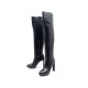 BOTTES CELINE CUIR NOI 38.5 