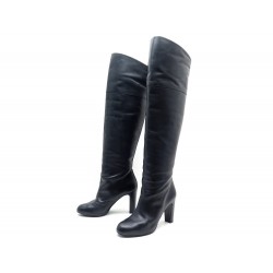 BOTTES HERMES CUISSARDES CUIR NOIR T40