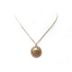 COLLIER CHANEL PENDENTIF LOGO CC EN METAL DORE GOLDEN PENDANT NECKLACE 590€