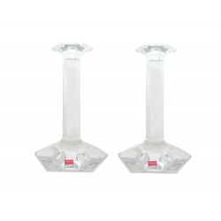 PAIRE DE BOUGEOIRS BACCARAT NELSON EN CRISTAL + BOITES CANDLESTICKS 2000€