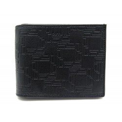 NEUF PORTEFEUILLE ALFRED DUNHILL EN CUIR NOIR PORTE CARTE LEATHER WALLET 375€