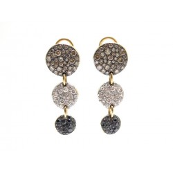 BOUCLE OREILLE POMELLATO SABBIA OR JAUNE ET DIAMANTS