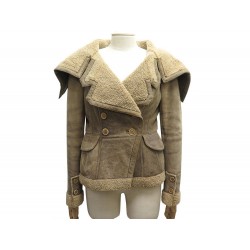 BLOUSON CHRISTIAN DIOR T 40 M PEAU LAINEE CUIR D'AGNEAU LEATHER JACKET 3500€