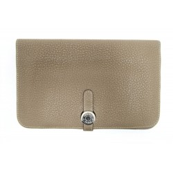 POCHETTE HERMES DOGON CUIR TOGO ETOUPE 