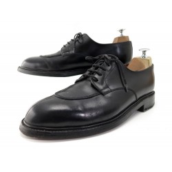 CHAUSSURES WESTON 598 DERBY DEMI CHASSE 9D 43 EN CUIR NOIR LEATHER SHOES 750€