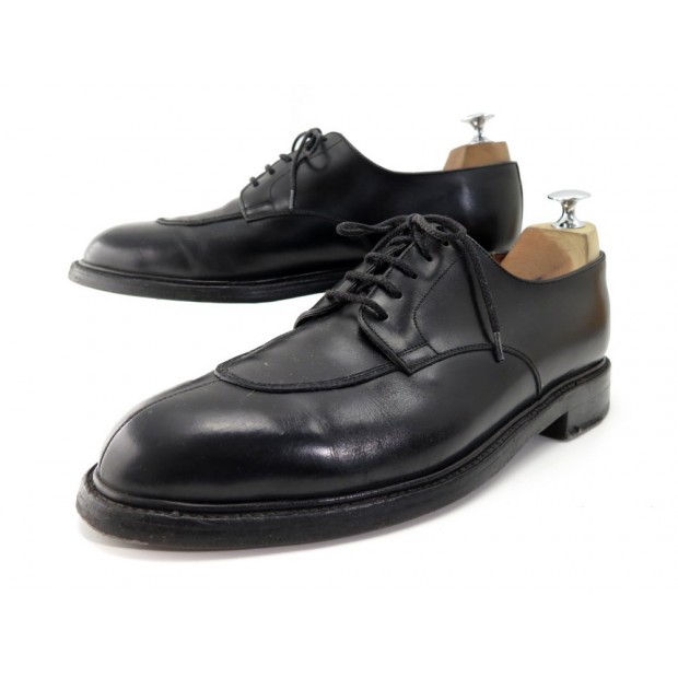 CHAUSSURES WESTON 598 DERBY DEMI CHASSE 9D 43 EN CUIR NOIR LEATHER SHOES 750€