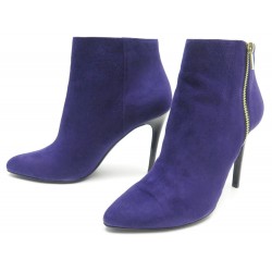 CHAUSSURES LANVIN BOOTS DAIM BLEU 