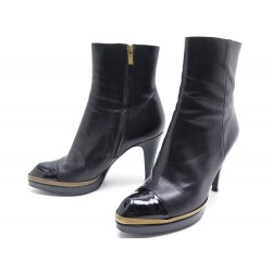 CHAUSSURES SAINT LAURENT BOTTINES CUIR NOIR T39.5