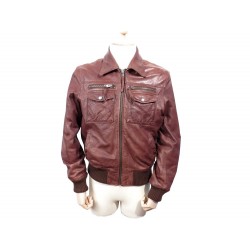 MANTEAU MARLBORO CLASSIC HOMMR 52 54 L BLOUSON EN CUIR MARRON LEATHER COAT 600€