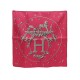 NEUF GAVROCHE HERMES VIF ARGENT SOIE FUSHIA