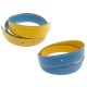 NEUF CEINTURE HERMES LIEN REVERSIBLE 32 MM T78 CUIR EPSOM JAUNE & BLEU BELT 355€