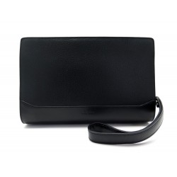 NEUF SAC POCHETTE A MAIN CARTIER EN CUIR NOIR HOMME BLACK LEATHER HAND BAG 800€